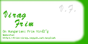 virag frim business card